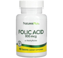 Фолиевая кислота (метилфолат) Nature's Plus Folic Acid 800 мкг 90 таб
