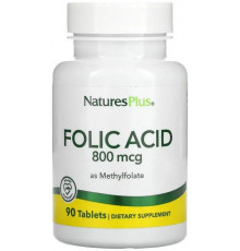 Фолієва кислота (метилфолат) Nature's Plus Folic Acid 800 мкг 90 таб