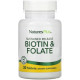 Фолієва кислота та біотин Naturе's Plus Biotin & Folic Acid 30 таб