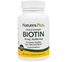 Биотин с замедленным высвобождением Nature's Plus Biotin 90 таб