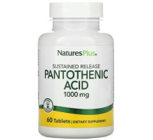 Пантотенова кислота Nature's Plus Pantothenic Acid 1000 мг 60 таб