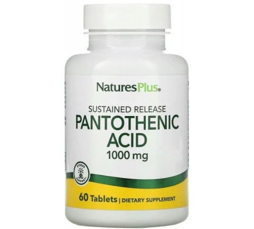 Пантотенова кислота Nature's Plus Pantothenic Acid 1000 мг 60 таб