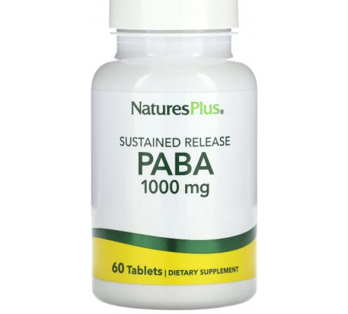 ПАБК NaturesPlus PABA 1000 мг 60 таб