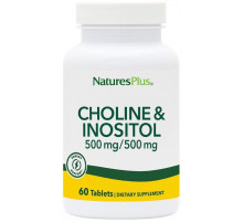 Холін + Інозитол Nature's Plus Choline & Inositol 500/500 мг 60 таблеток