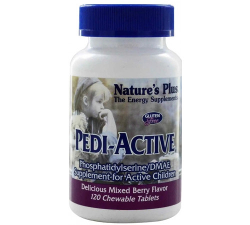 Фосфатидилсерин для активних дітей  Nature's Plus Рedi-Active 120 таб ягоди