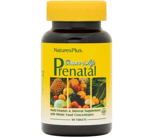 Мультивітаміни для вагітних Nature's Plus Source of Life Prenatal 90 таб