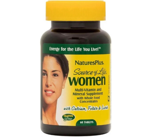 Мультивітаміни для жінок Nature's Plus Multi-Vitamin and Mineral 60 таб