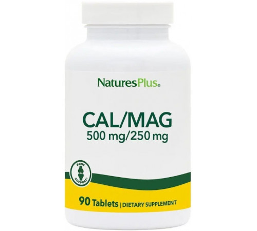 Кальций и магний Nature's Plus Cal/Mag 500 мг / 250 мг 90 таб