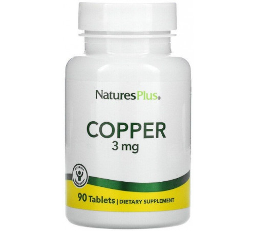 Мідь Nature's Plus Copper 3 мг 90 таблеток