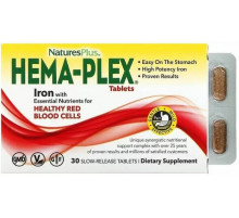Комплекс вітамінів і мінералів Nature's Plus Hema-Plex 30 таб з повільним вивільненням