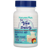 Фермент лактаза для пищеварения Nature's Plus Lactase enzymes 50 жев таб
