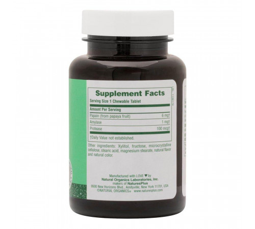 Фермент папайи Nature's Plus Papaya Enzyme 180 жев таб