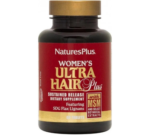 Вітаміни для волосся для жінок Nature's Plus Women’s Ultra Hair Plus 60 таб