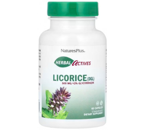 Корень солодки Nature's Plus Licorice  500 мг 60 капсул