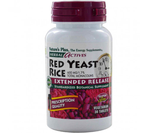 Червоний дріжджовий рис Nature's Plus Red Yeast Rice 600 мг 30 таблеток