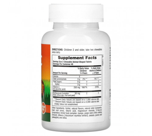 Вітамін С для дітей жувальний Nature's Plus  Vitamin C  Animal Parade 90 жев таб апельсин