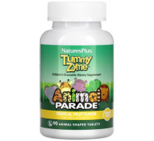 Ферменти + пробіотики для дітей Nature's Plus Animal Parade Tummy Zyme Enzymes & Probiotics 90 таб Тропік