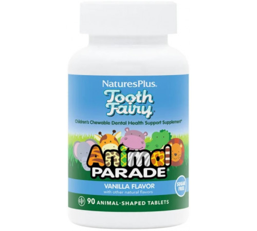 Пробіотики для дітей Nature's Plus Animal Parade Tooth Fairy Probiotic 90 таб Ваніль