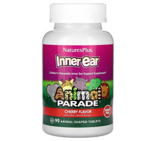 Вітаміни для дітей Nature's Inner Ear Children's Chewable 90 жув таб вишня