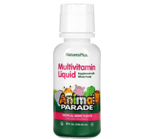 Вітаміни для дітей Nature's Plus Animal Parade Children's Multi-Vitamin 236.56 мл ягоды