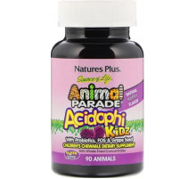 Пробиотики для детей Nature's Plus  Animal Parade Acidophi Kidz 90 жув таб вишня