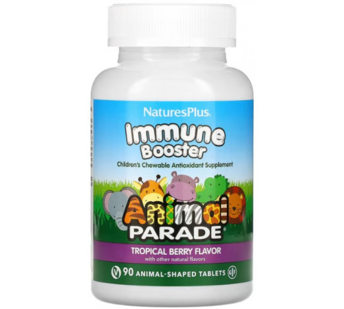 Вітаміни для дітей Nature's Plus Animal Parad Kids Immune Booster 90 жув таб Тропік