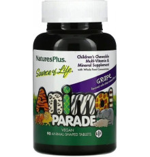 Вітаміни та мінерали для дітей  Nature's Pluss Chewable Multi-Vitamin & Mineral 90 жув таб виноград