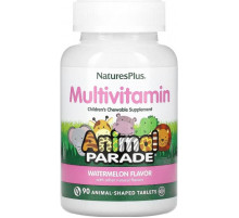 Витамины и минералы для детей NaturesPlus Animal Parade Multivitamin 90 жев конф арбуз