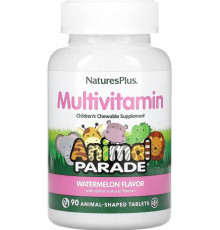 Вітаміни та мінерали для дітей NaturesPlus Animal Parade Multivitamin 90 жев конф кавун