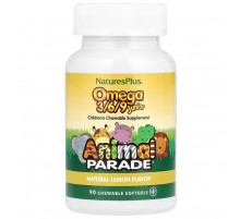 Омега 3 6 9 для дітей Animal Parade Omega 3/6/9 Junior Nature's Plus 90 жев капс лимон