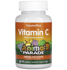 Вітамін С для дітей Nature's Plus Animal Parade Vitamin C 90 жув цукерок Апельсин