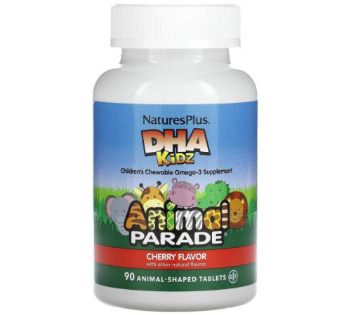 Риб'ячий жир для дітей Nature's Plus Animal Parade DHA for Kids90 жув конф вишня