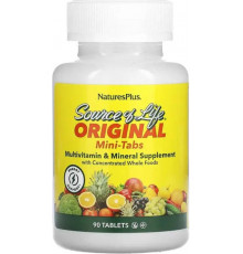 Мультивітаміни та мінерали Nature's Plus Source of Life Multi-Vitamin & Mineral 90 таб