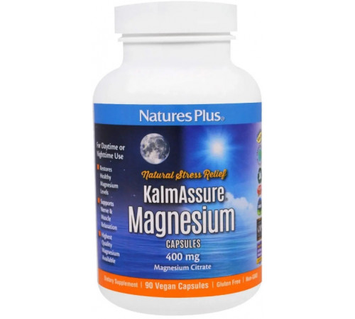 Цитрат магнію Nature's Plus Magnesium 400 мг 90 вег капс