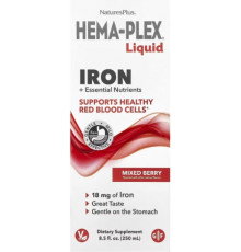 Комплекс вітамінів та мінералів із залізом Nature's Plus Hema-Plex® 250 мл ягоди