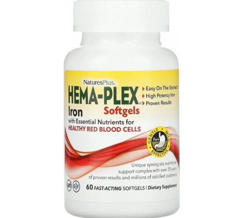 Комплекс вітамінів та мінералів  Nature's Plu Hema-Plex 60 капс