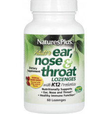 Пробіотики для здоров'я ЛОР-органів Nature's Plus Ear Nose & Throat 60 лед вишня