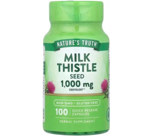 Розторопша для печінки Nature's Truth Milk Thistle Seed Extract 1000 мг 100 капс