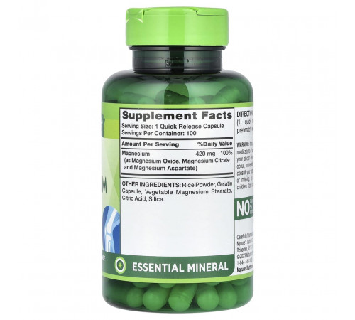 Мінерали Nature's Truth Магній Triple Magnesium Complex 100 капс