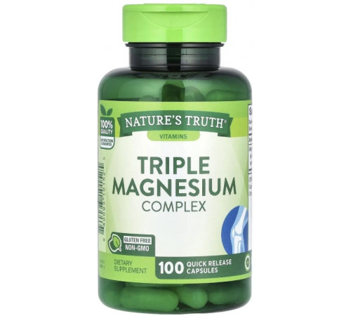 Мінерали Nature's Truth Магній Triple Magnesium Complex 100 капс