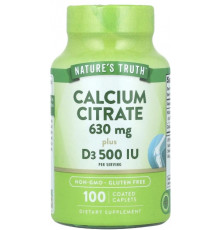 Вітаміни та мінерали Nature's Truth Кальцій D3 Calcium Citrate Plus D3 100 каплет