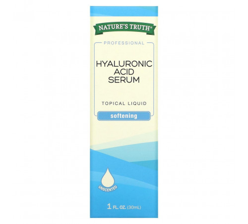 Сироватка для обличчя з гіалуроновою кислотою Nature's Truth Hyaluronic Acid Serum 30 мл без запаху