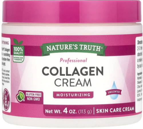 Крем із колагеном для пом'якшення шкіри Nature's Truth Collagen Cream 113 г без запаху
