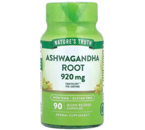 Ашваганда Nature's Truth Ashwagandha Root 920 мг 90 капс