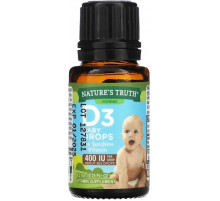 Вітамін D3 для дітей Nature's Truth D3 Baby Drops 400 МЕ 9,2 мг