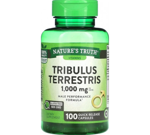 Трибулус террестрис Nature's Truth Tribulus Terrestris 1000 мг 100 капс