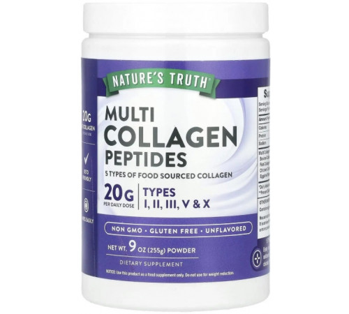 Колаген 1,2,3 типу Nature's Truth 255 г без смаку