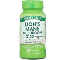 Левова грива (Їжовик гребінчастий) Nature's Truth Super Lion's Mane Mushroom plus Bioperine 2100 мг 50 капс