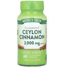 Екстракт кориці Nature's Truth Concentrated Ceylon Cinnamon 2000 мг 60 капс