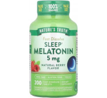 Мелатонін для сну Nature's Truth Sleep Melatonin 5 мг 200 таб ягоди